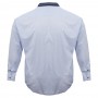 Біла в смужку чоловіча бавовняна сорочка великих розмірів BIRINDELLI (ru00592775)
