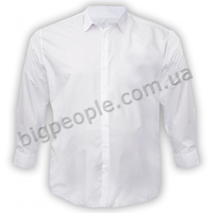 Белая хлопковая мужская рубашка больших размеров BIRINDELLI (ru00696447)