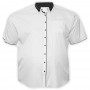 Біла в смужку чоловіча бавовняна сорочка великих розмірів BIRINDELLI (ru05140984)