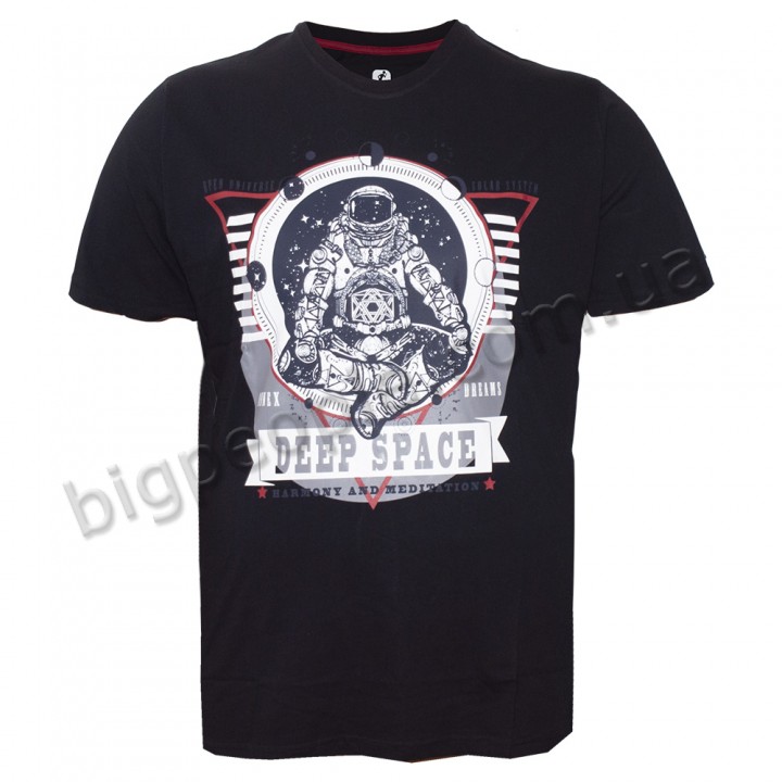 Футболка чоловіча ANNEX великого розміру. Колір чорний. Воріт напівкруглий. (fu01180469)