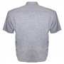 Серо-голубая льняная мужская рубашка больших размеров BIRINDELLI (ru00449063)