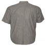 Серо-зеленая льняная мужская рубашка больших размеров BIRINDELLI (ru00452043)