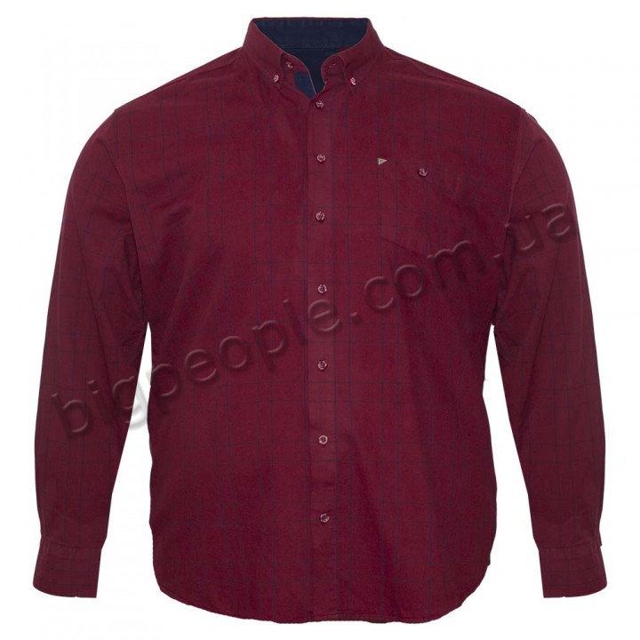 Красная вельветовая мужская рубашка больших размеров BIRINDELLI (ru00542435)