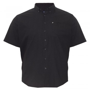 Черная хлопковая мужская рубашка больших размеров BIRINDELLI (RU05268594)