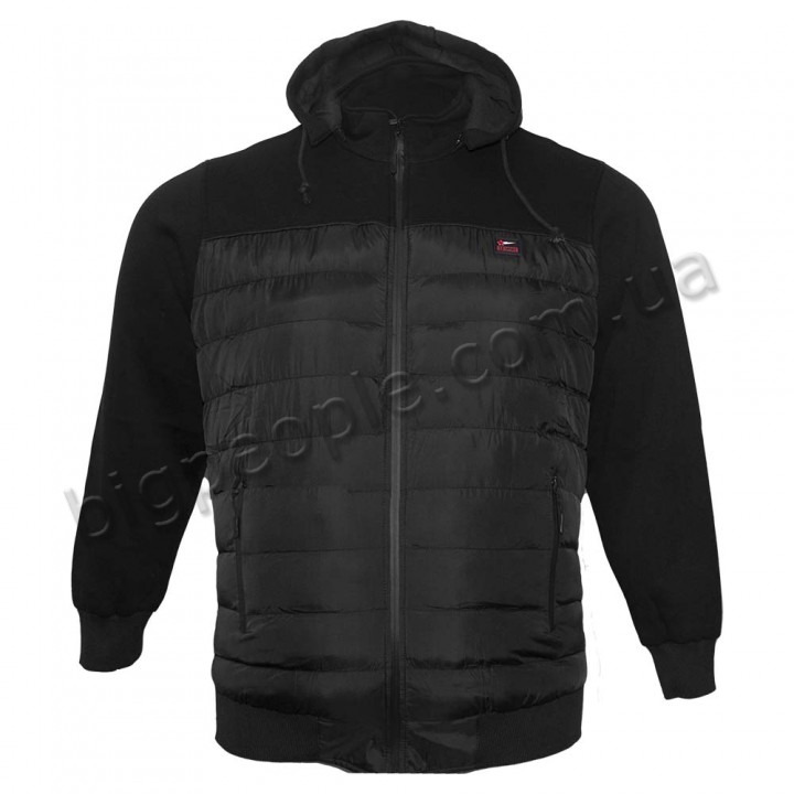 Толстовка великого розміру OLSER (ba00542763) чорного кольору