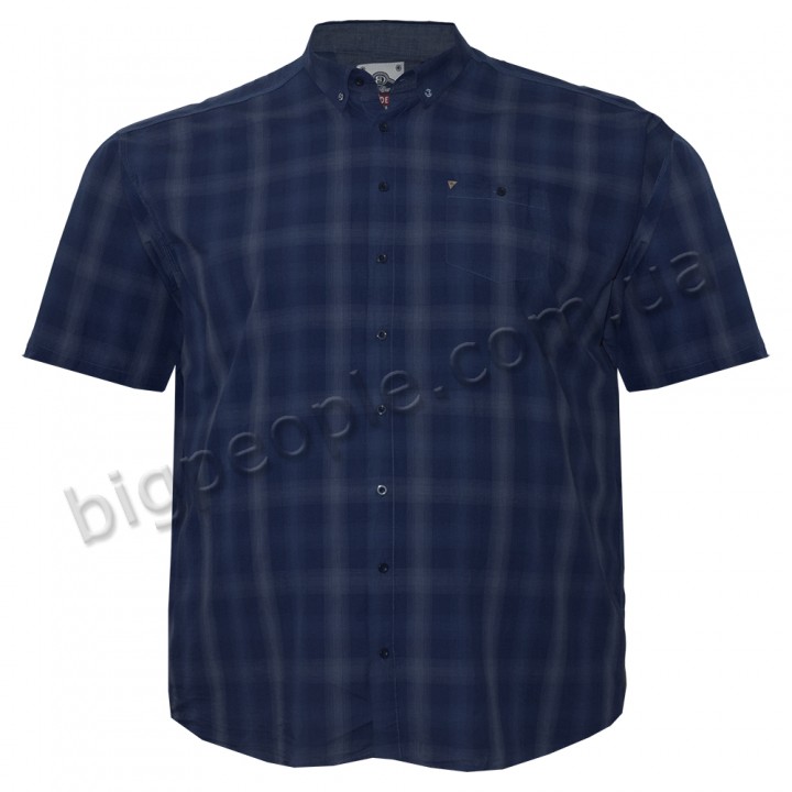 Мужская рубашка BIRINDELLI больших размеров. Цвет темно-синий. (ru05243610)