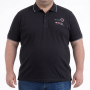 Мужское polo АННЕКС большого размера. Цвет чёрный. Низ изделия прямой. (fu01963552)
