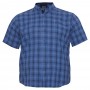 Синяя льняная мужская рубашка больших размеров BIRINDELLI (ru00485007)