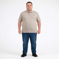 Мужское polo АННЕКС большого размера. Цвет бежевый. Низ изделия на манжете. (fu01957339)