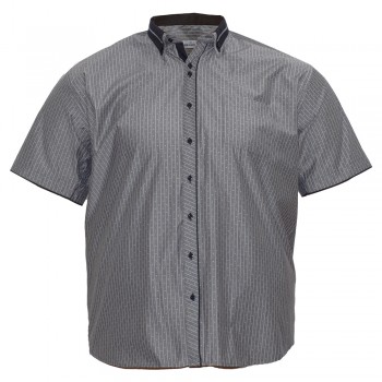 Серая хлопковая мужская рубашка больших размеров BIRINDELLI (ru00494229)