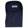 Темно-синя стрейчева чоловіча сорочка великих розмірів BIRINDELLI (ru05253930)