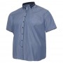 Синяя хлопковая мужская рубашка больших размеров BIRINDELLI (ru00492992)