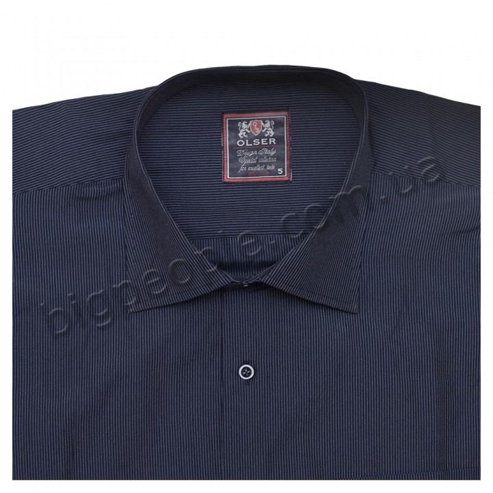 Мужская серо-синяя рубашка с длинным рукавом OLSER (ru00402342)