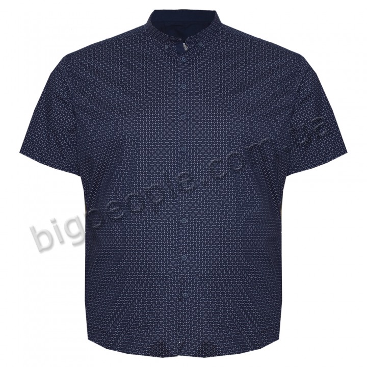 Темно-синя стрейчева чоловіча сорочка великих розмірів BIRINDELLI (ru05253930)