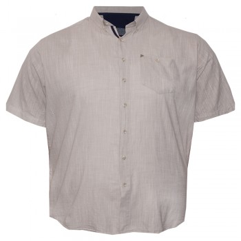 Бежевая льняная мужская рубашка больших размеров BIRINDELLI (ru05113612)