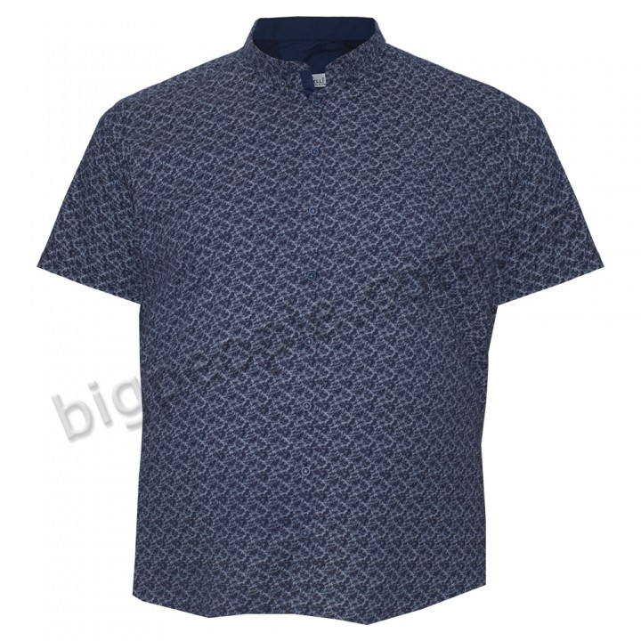 Тёмно-синяя стрейчевая мужская рубашка больших размеров BIRINDELLI (ru05255878)