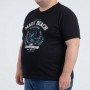 Футболка мужская ARMSTRONG большого размера. Цвет чёрный. Ворот полукруглый. (fu02077945)