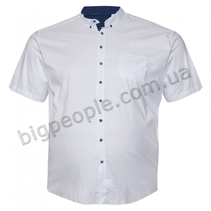 Біла стрейчева чоловіча сорочка великих розмірів BIRINDELLI (ru05256224)