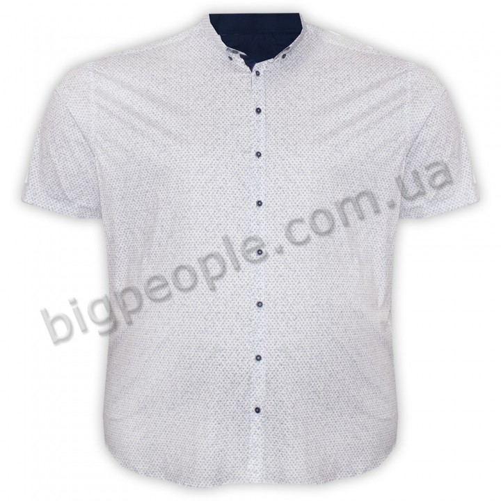 Белая стрейчевая мужская рубашка больших размеров BIRINDELLI (ru05148993)