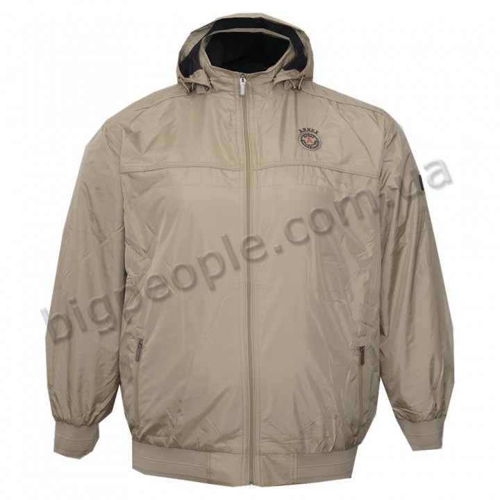 Куртка ветровка мужская ANNEX больших размеров. Цвет бежевый. (ku00444615)