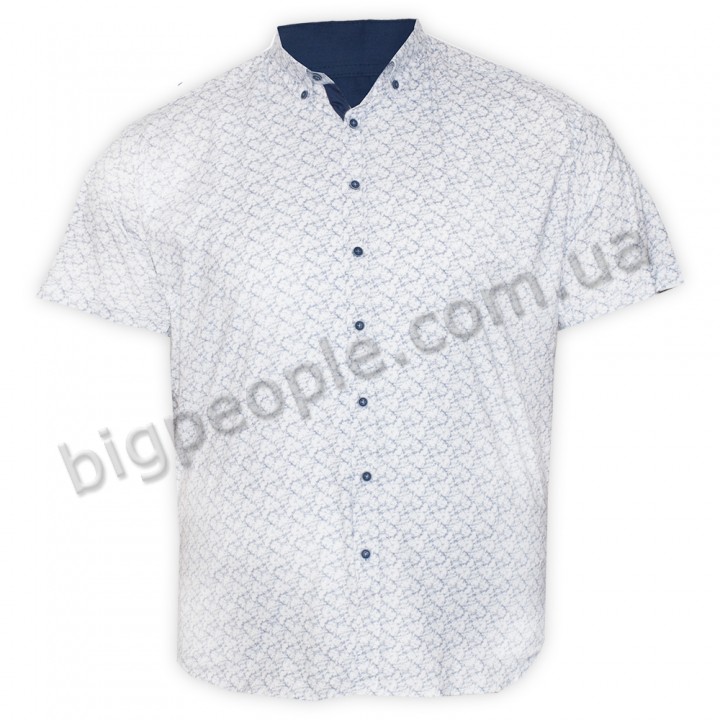 Біла стрейчева чоловіча сорочка великих розмірів BIRINDELLI (ru05119027)