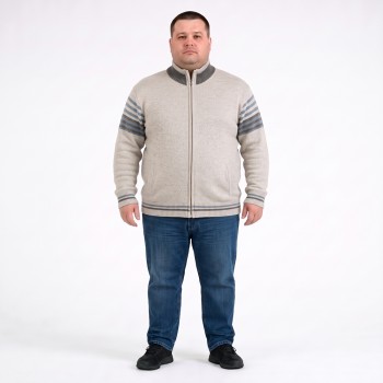 Бежева тепла кофта великого розміру TURHAN (ba01174895)