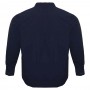 Темно-синя однотонна чоловіча лляна сорочка великих розмірів BIRINDELLI (ru00639667)