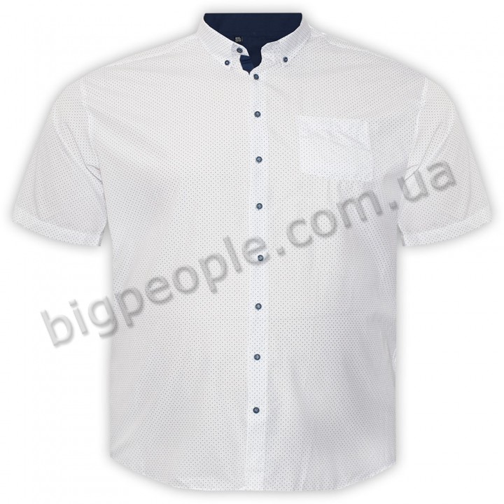 Біла стрейчева чоловіча сорочка великих розмірів BIRINDELLI (ru05147643)