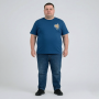 Футболка мужская TURHAN большого размера. Цвет синий. Ворот полукруглый. (fu02014539)