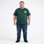 Футболка мужская TURHAN большого размера. Цвет зелёный. Ворот полукруглый. (fu02012050)