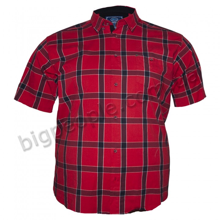 Червона бавовняна сорочка великого розміру з коротким рукавом BIRINDELLI (ru00429054)