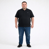 Мужское polo АННЕКС большого размера. Цвет чёрный. Низ изделия на манжете. (fu01955879)