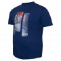 Довга футболка чоловіча POLO PEPE. Колір темно-синій. Воріт напівкруглий. (fu01541773)