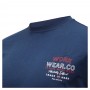 Футболка мужская POLO PEPE. Цвет синий. Ворот полукруглый. (fu01810974)