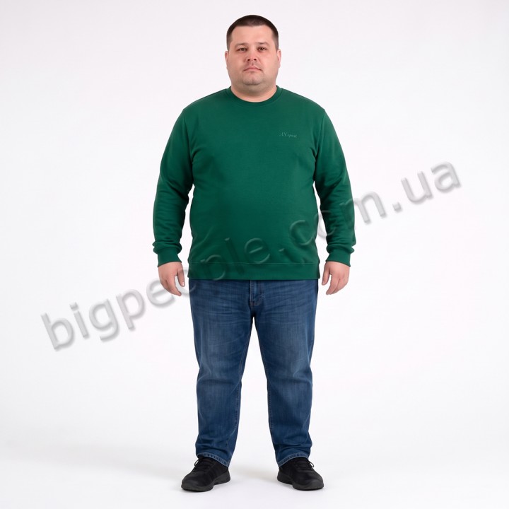 Свитшот тонкий зелёного цвета ANNEX (ba01143004)