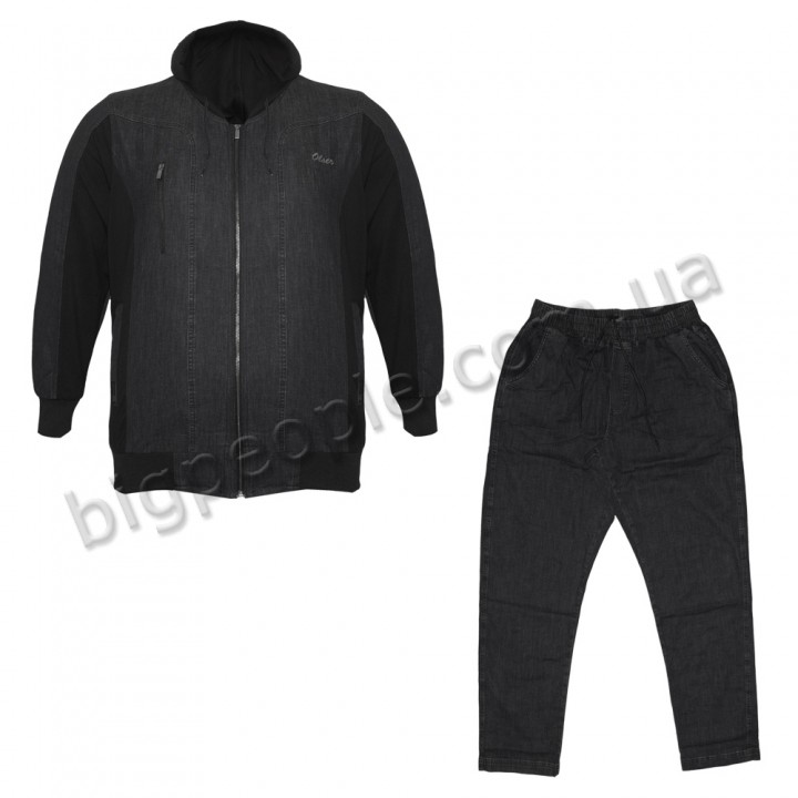 Джинсово-трикотажний костюм великого розміру OLSER (SK00185783)