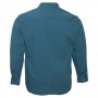 Бирюзовая хлопковая мужская рубашка больших размеров BIRINDELLI (ru00566823)