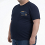 Футболка чоловіча POLO PEPE великого розміру. Колір темно-синій. Комір напівкруглий. (fu02042942)