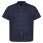Темно-синя стрейчева чоловіча сорочка великих розмірів BIRINDELLI (ru05177559)