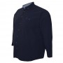 Темно-синя однотонна чоловіча лляна сорочка великих розмірів BIRINDELLI (ru00639667)