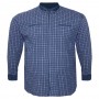 Синя однотонна чоловіча бавовняна сорочка великих розмірів BIRINDELLI (ru00643151)