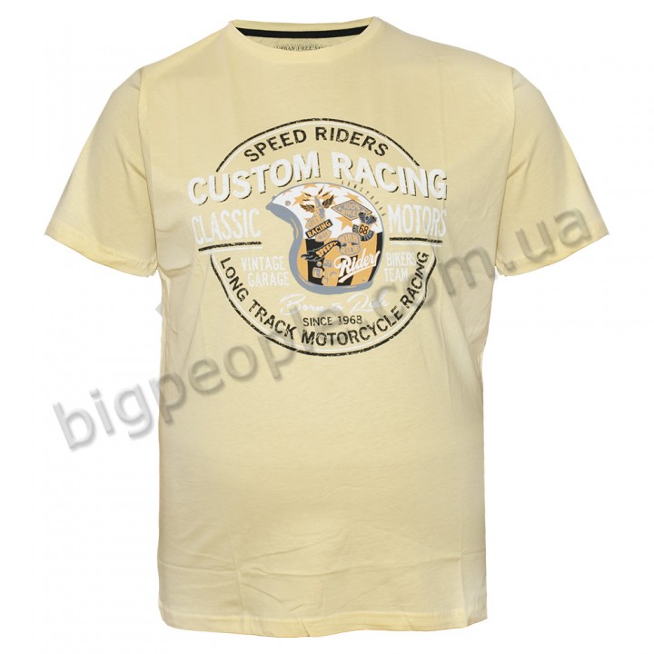 Футболка чоловіча ARMSTRONG великого розміру. Колір жовтий. Воріт напівкруглий. (fu01204553)