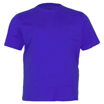 Мужская футболка BORCAN CLUB большого размера. Цвет синий. Ворот полукруглый. (fu00546203)
