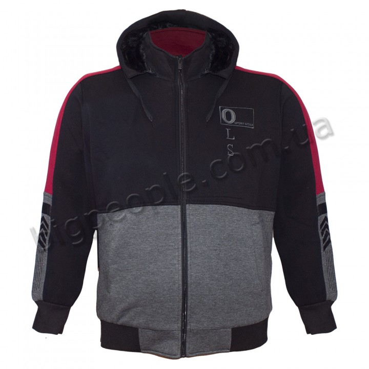 Толстовка-куртка большого размера OLSER (ba00543551) цвет чёрный