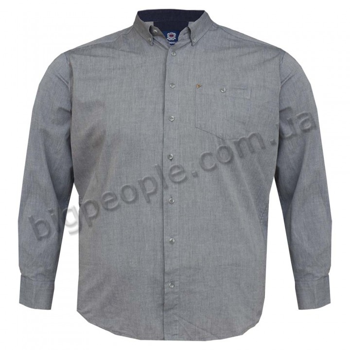 Серая мужская рубашка больших размеров BIRINDELLI (ru00687550)