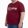 Футболка чоловіча POLO PEPE великого розміру. Колір бордо. Воріт напівкруглий. (fu02047856)