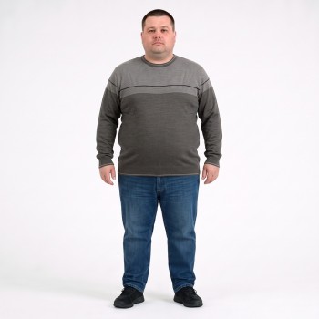 Джемпер великих розмірів TURHAN колір коричневий (ba01163446)