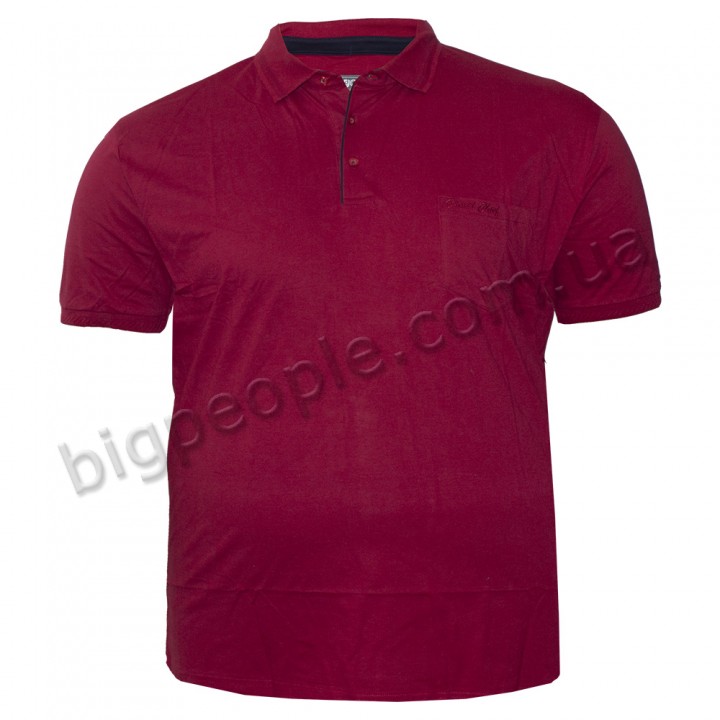 Чоловіча футболка polo великого розміру GRAND CHEFF. Колір червоний. (fu01009775)