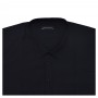Рубашка черная из хлопковой ткани для больших людей DEL ROMANINO (ru00400609)