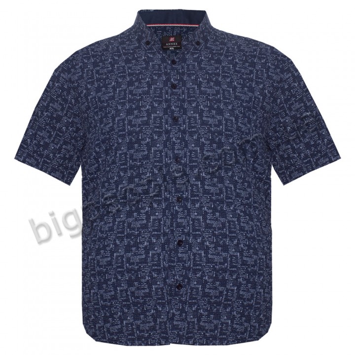 Рубашка мужская темно-синяя большого размера ANNEX (ru05270032)